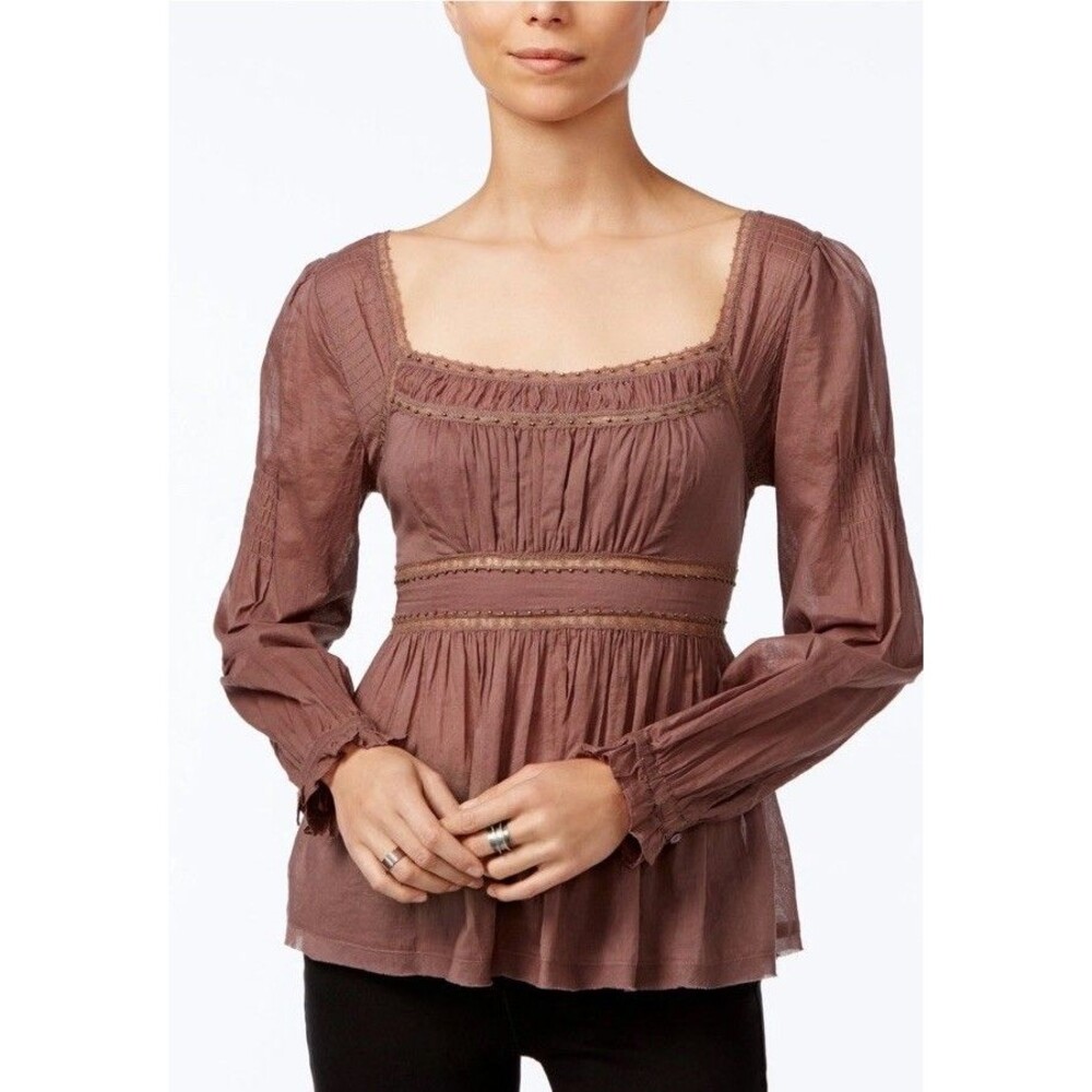 Free People Womens XS Beaded Strangers In Love Peasant Cottage Fairy Feminine